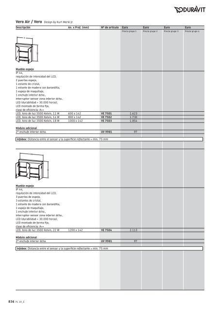 Duravit - Tarifa - 2019 - General