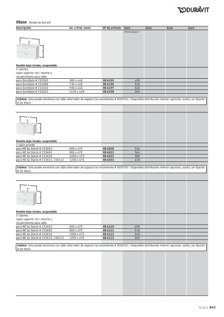 Duravit - Tarifa - 2019 - General