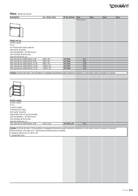 Duravit - Tarifa - 2019 - General