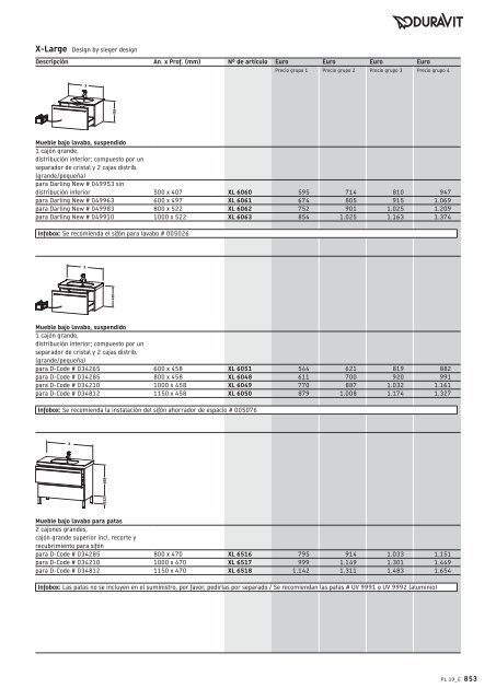 Duravit - Tarifa - 2019 - General