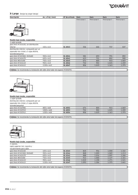 Duravit - Tarifa - 2019 - General