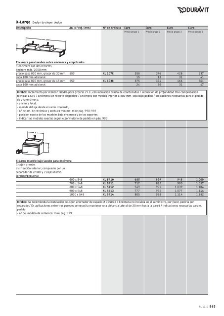 Duravit - Tarifa - 2019 - General