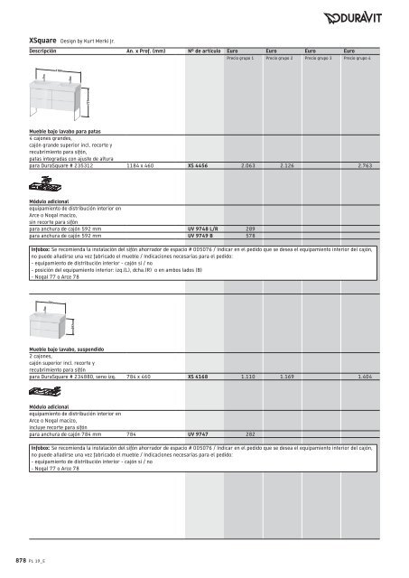 Duravit - Tarifa - 2019 - General