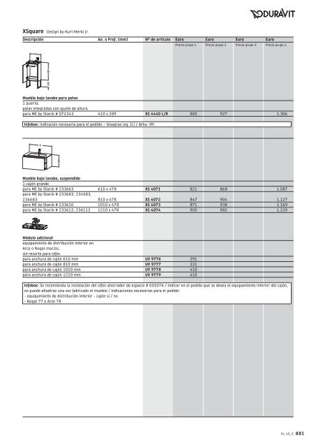 Duravit - Tarifa - 2019 - General