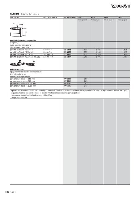 Duravit - Tarifa - 2019 - General