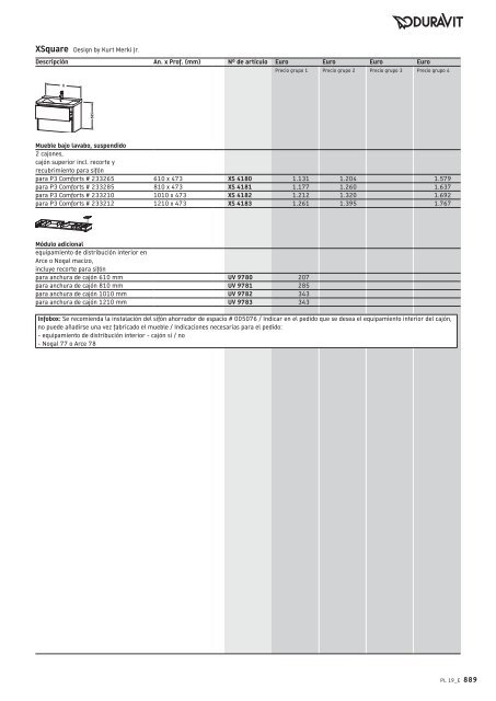 Duravit - Tarifa - 2019 - General