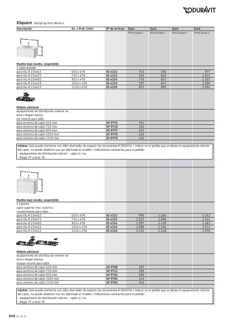 Duravit - Tarifa - 2019 - General