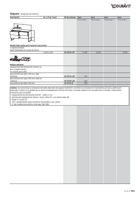 Duravit - Tarifa - 2019 - General