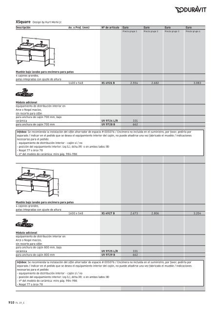 Duravit - Tarifa - 2019 - General