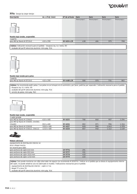 Duravit - Tarifa - 2019 - General