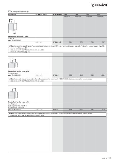 Duravit - Tarifa - 2019 - General