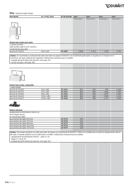 Duravit - Tarifa - 2019 - General