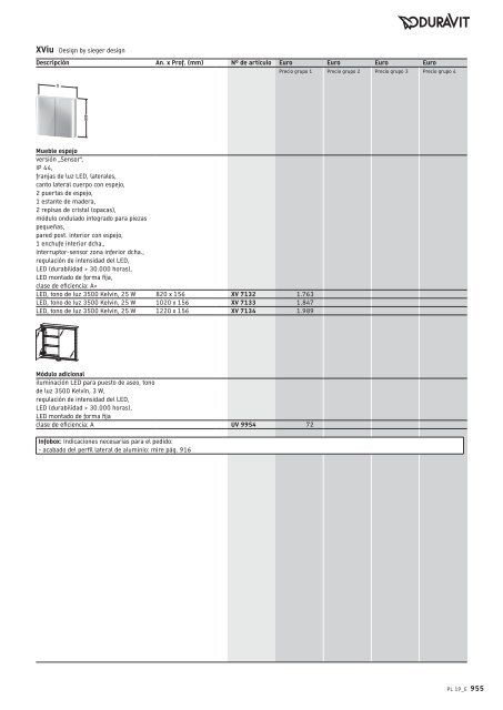 Duravit - Tarifa - 2019 - General