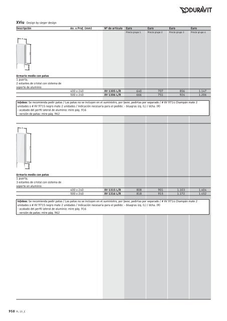 Duravit - Tarifa - 2019 - General