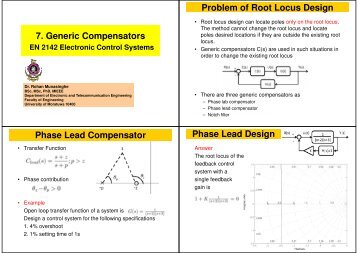 Phase Lead Compensator Design - Department of Electronic ...