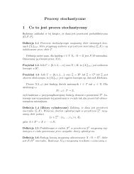 Procesy stochastyczne 1 Co to jest proces stochastyczny