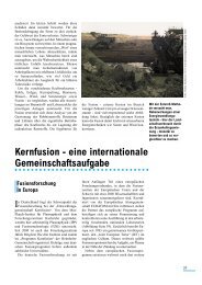 Kernfusion - eine internationale Gemeinschaftsaufgabe