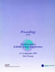 Proceedings of the Third International FAME User Conference