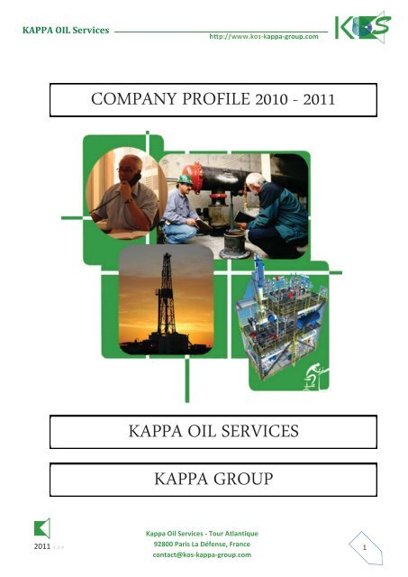 KAPPA OIL SERVICES COMPANY PROFILE 2010 - 2011 KAPPA ...
