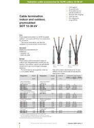Cable termination indoor and outdoor, premoulded SOT 12 ... - Isiesa