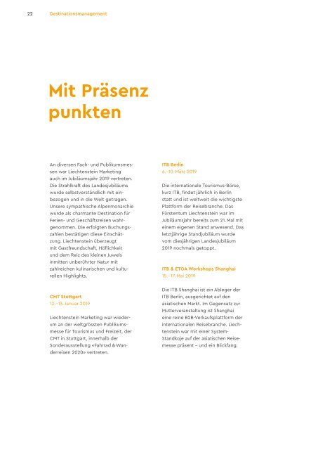 Geschäftsbericht Liechtenstein Marketing 2019