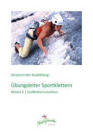 Kursunterlagen zum Downloaden - Sportklettern - Naturfreunde