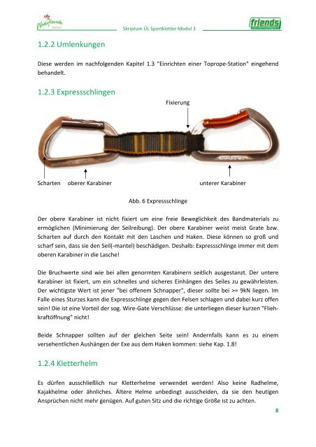 Kursunterlagen zum Downloaden - Sportklettern - Naturfreunde