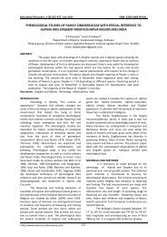 Phenological studies of Family Zingiberaceae with special reference