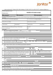 Haftpflicht-Schadenanzeige - Janitos Versicherung AG