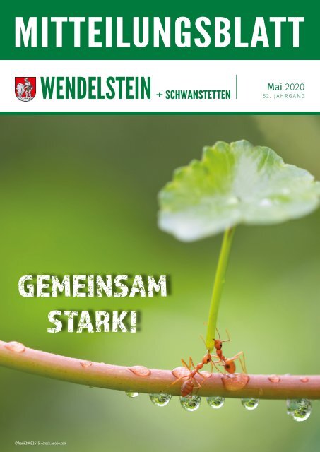 Mitteilungsblatt Wendelstein + Schwanstetten Mai 2020