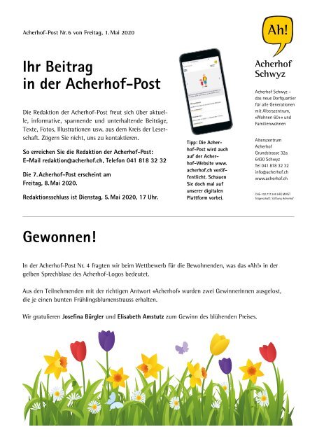 Acherhof-Post Nr. 6 | 1. Mai 2020