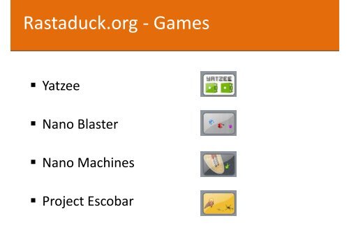 Rastaduck Games