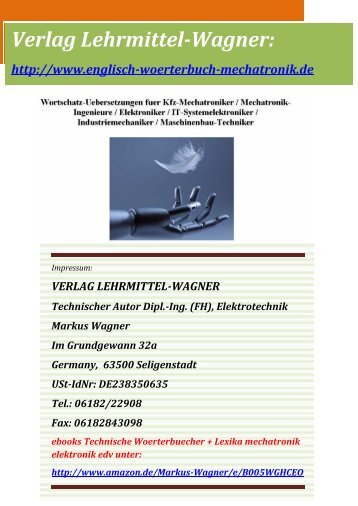 Verlag Lehrmittel-Wagner Technisches Woerterbuch Kfz Technik