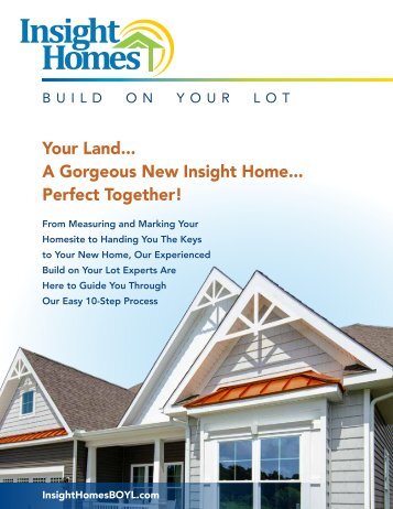 Insight Homes - Build On Your Lot Guide