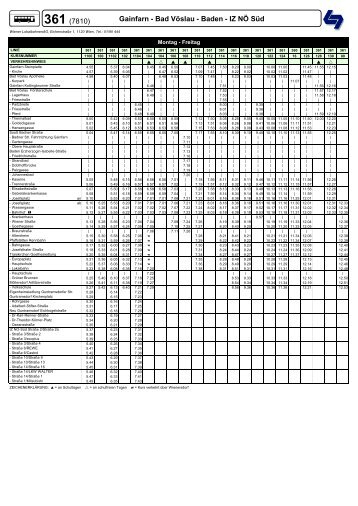 361 (7810) Gainfarn - Bad Vöslau - Baden - IZ NÖ Süd