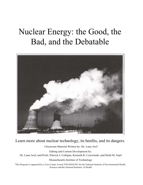 Nuclear Energy: the Good, the Bad, and the Debatable - Curriculum ...