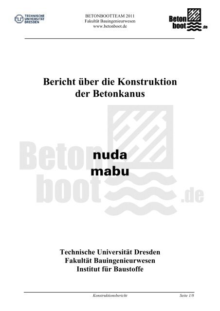 nuda mabu - Fachschaftsrat Bauingenieurwesen