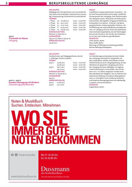 Jahresprogramm 2012 (pdf, 10.3 MB) - Landesmusikakademie Berlin