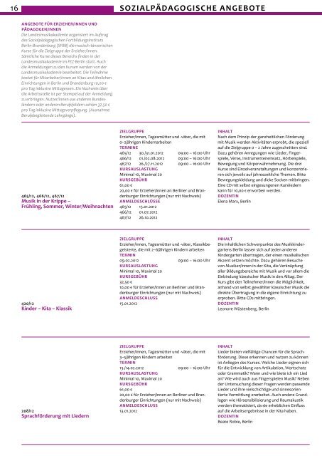 Jahresprogramm 2012 (pdf, 10.3 MB) - Landesmusikakademie Berlin