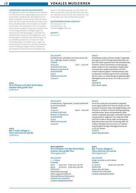 Jahresprogramm 2012 (pdf, 10.3 MB) - Landesmusikakademie Berlin