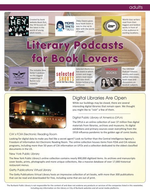 May 2020 Library News and Events