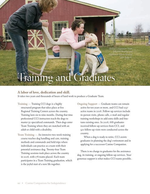 Canine Companions 2007 Annual Report - Canine Companions for ...