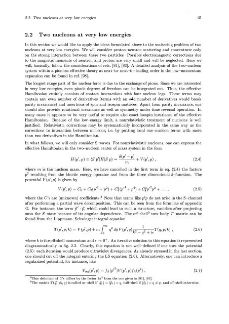 The Nucleon-Nucleon Interaction in a Chiral Effective Field Theory