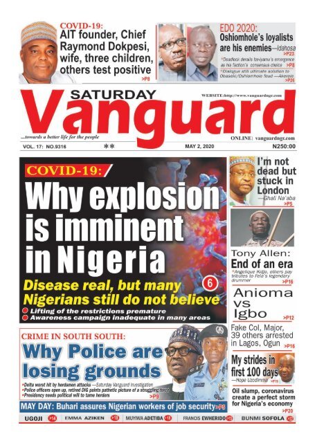 02052020 - COVID - 19 Why explosion is imminent in Nigeris