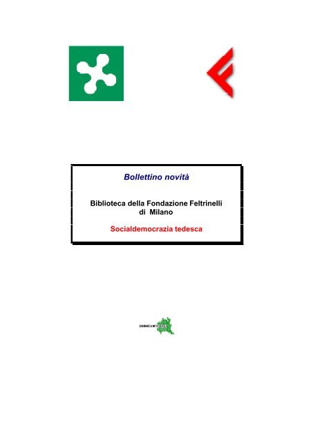 Bollettino novità - Giangiacomo Feltrinelli Editore