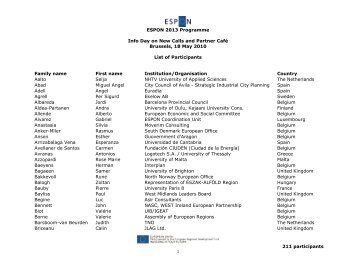 Final List of Participants_18-05-2010 - espon