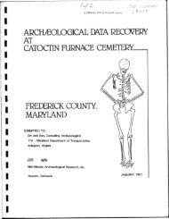 archaeological data recovery at catoctin furnace cemetery, frederick
