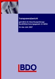 Transparenzbericht - BDO Auxilia Treuhand Gmbh