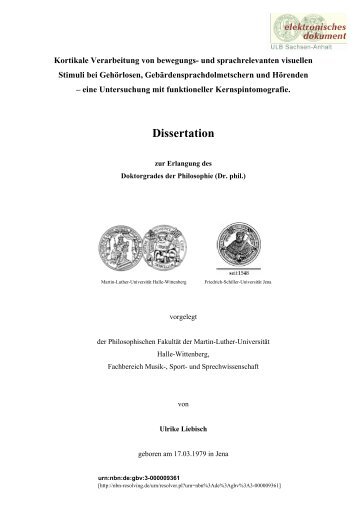 Dissertation - Martin-Luther-Universität Halle-Wittenberg