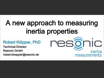 A new approach to measuring inertia properties - ASAM